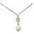 Collana con pendente Chanel CC in ottone argentato e sfere di strass Argento - vista 2