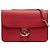 Borsa a tracolla Gucci Medium Interlocking G in pelle di vitello Dollar rossa Rosso