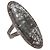 Autre Marque Anello Bavna in Argento Sterling, Labradorite e Diamanti Pavé Misura US 7 - vista 2