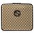 Custodia per laptop e pochette Gucci GG Supreme marrone