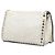 Borsa a tracolla Prada Glace Calfskin Studded Etiquette bianca Bianco - vista 2