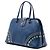 Borsa Promenade Prada in pelle Saffiano blu con borchie - vista 2