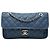 Borsa a tracolla Chanel Medium Caviar French Riviera Flap Blu