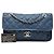 Borsa a tracolla Chanel Medium Caviar French Riviera Flap Blu - vista 7