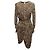 Isabel Marant Langarmkleid mit Leopardenprint Tan & Multicolor Größe FR 38 Kamel