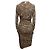 Isabel Marant Langarmkleid mit Leopardenprint Tan & Multicolor Größe FR 38 Kamel - Ansicht 4