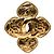 Broche Chanel bañado en oro Coco Mark Flower Dorado