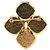 Broche Chanel bañado en oro Coco Mark Flower Dorado - vista 2