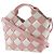 Borsa a secchiello Mini LOEWE in vitello intrecciato Gingham Surplus Rosa - vista 2