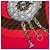 Foulard in seta plissettata rosso Hermès Parmi Les Fleurs Je Compte Les Heures - vista 5