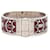 Red Hermès Wide Enamel Tropical Club Flacons Bandana Hinged Bangle 60 Costume Bracelet  - view 1