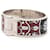 Red Hermès Wide Enamel Tropical Club Flacons Bandana Hinged Bangle 60 Costume Bracelet  - view 2