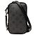 Borsa a tracolla doppia custodia per telefono Louis Vuitton Monogram Eclipse Reverse nera Nero
