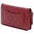 Borsa a tracolla Chanel CC matelassé in pelle d'agnello rossa Wallet on Chain Rosso - vista 2