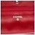 Borsa a tracolla Chanel CC matelassé in pelle d'agnello rossa Wallet on Chain Rosso - vista 5