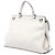 Bamboo Borsa Satchel Daily Gucci Medium in pelle di vitello bianca con bambù Bianco - vista 2