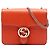 Borsa a tracolla Gucci Small Dollar Calfskin Interlocking G Arancione