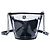 Borsa a secchiello Chanel Coco Camellia Small in PVC nero e vitello stropicciato