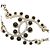 Bracciale Chanel placcato oro CC con perle finte e strass D'oro - vista 2