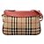 Borsa a tracolla Burberry Haymarket Check Canvas Peyton marrone