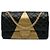 Borsa Chanel 2.55 Reissue Double Flap Medium in pelle d'agnello embossed croc nera Nero