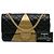 Borsa Chanel 2.55 Reissue Double Flap Medium in pelle d'agnello embossed croc nera Nero - vista 15
