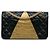 Borsa Chanel 2.55 Reissue Double Flap Medium in pelle d'agnello embossed croc nera Nero - vista 4