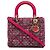 Borsa Lady Dior Satchel Medium in tweed Macrocannage rosa
