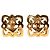 Orecchini a clip quadrati CC Chanel placcati oro D'oro