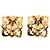 Orecchini a clip quadrati CC Chanel placcati oro D'oro - vista 2