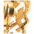 Orecchini a clip quadrati CC Chanel placcati oro D'oro - vista 3