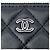 Clutch Chanel CC in pelle d'agnello matelassé nera Nero - vista 5