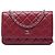 Wallet On Chain Borsa a tracolla Chanel CC matelassé in caviale rosso con catena