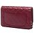 Wallet On Chain Borsa a tracolla Chanel CC matelassé in caviale rosso con catena - vista 2
