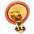Orecchini a clip rotondi Chanel in resina con logo dorato D'oro - vista 3