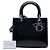 Borsa Lady Dior Medium in vernice nera Nero - vista 6
