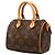 Borsa Louis Vuitton Monogram Nano Speedy Bandouliere Marrone - vista 2