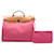Borsa Hermès Toile Herbag Zip 39 Rosa  - vista 8