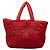 Borsa tote Chanel Coco Cocoon media in nylon matelassé rosso