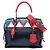 Borsa Satchel Prada City Calf Greca Esplanade Blu in Saffiano Medium