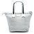 Silver Gucci GG Canvas Web Tote Silvery