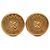 Orecchini a clip Chanel placcati in oro con bottone rotondo D'oro