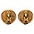 Orecchini a clip Chanel placcati in oro con bottone rotondo D'oro - vista 2