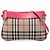 Borsa a tracolla Burberry Haymarket Check Peyton in nylon beige