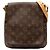 Bolso de hombro Louis Vuitton Monogram Musette Salsa PM marrón con correa corta Castaño