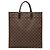 Borsa Tote Louis Vuitton Damier Ebene Sac Plat Marrone