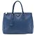 Borsa Tote Prada Large Saffiano Lux Galleria Double Zip Blu