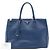 Borsa Tote Prada Large Saffiano Lux Galleria Double Zip Blu - vista 7