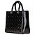 Borsa Lady Dior Large in pelle verniciata Cannage Nera Nero - vista 2