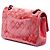 Chanel Medium Classic Double Flap Schultertasche aus rotem Samt - Ansicht 2